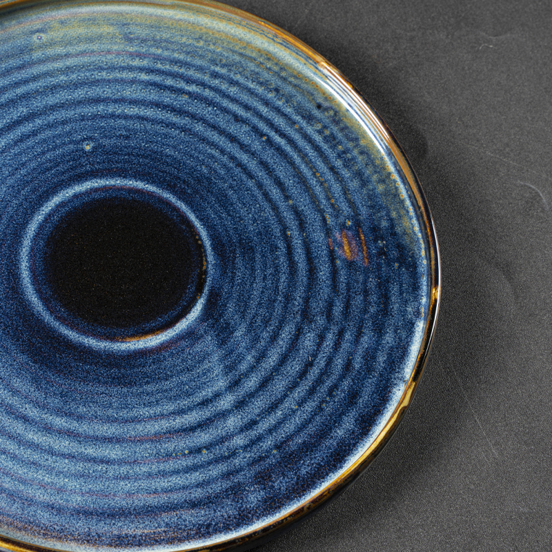 Unique European retail market spot ring ceramics for round steak dinner plates 10