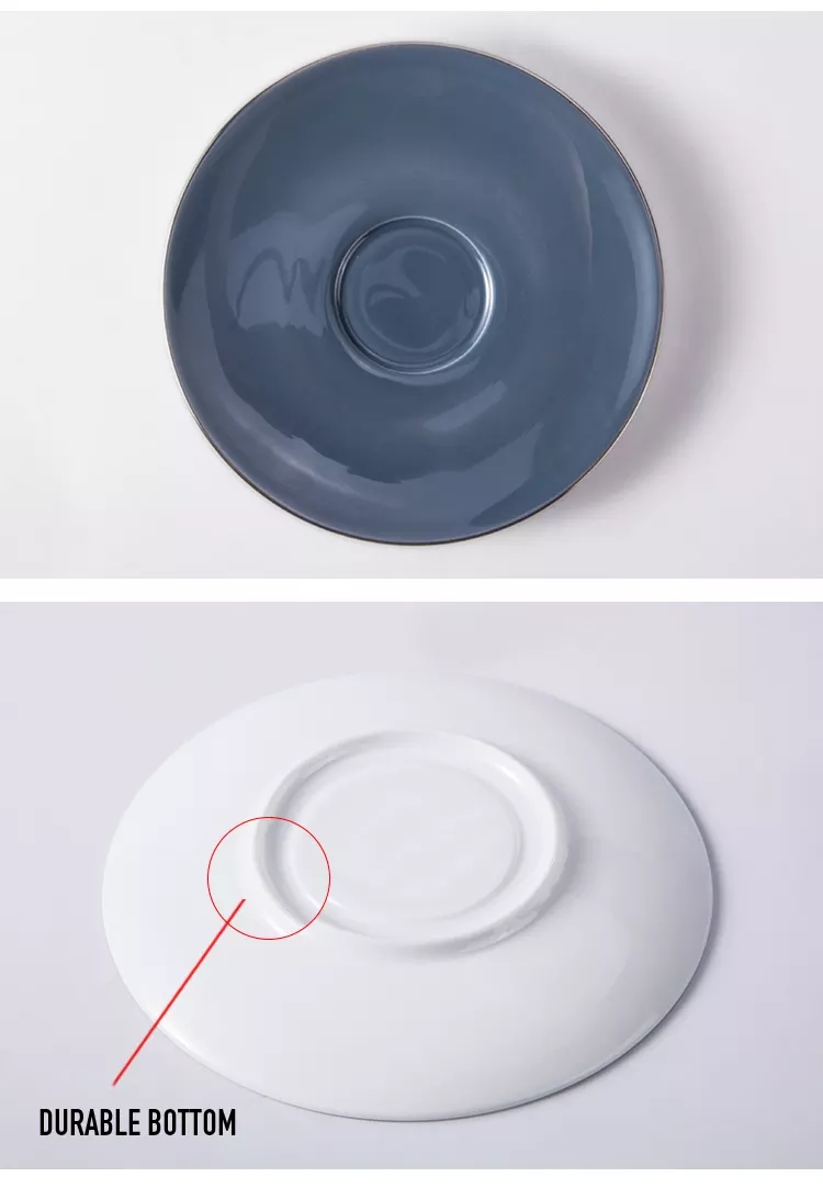 Provide banquet handmade teacup blue saucer, dinner banquet luxurious and exquisite bone china coffee cup set 9