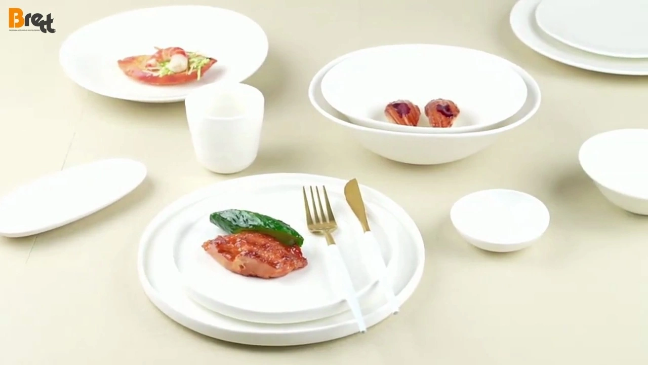 Best Environmentally Friendly Custom Restaurant Hotel and Porcelain Ceramic Tableware Set 1