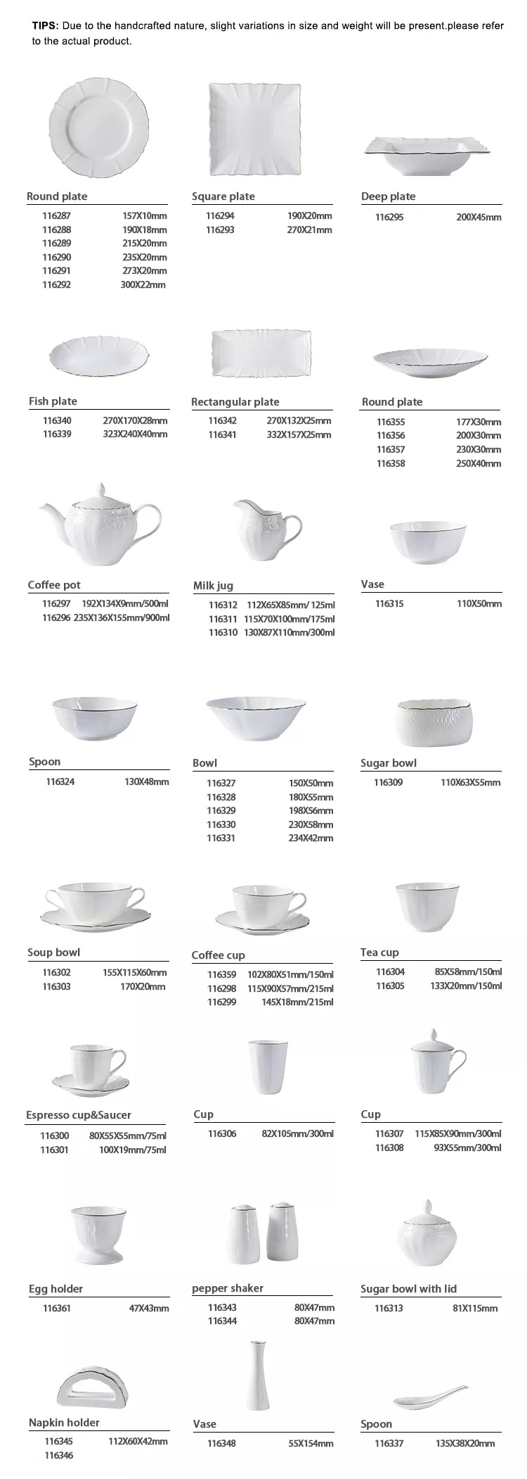 Supplier of dinner ceramics, pizza texture ceramic tableware and white porcelain square plates 10