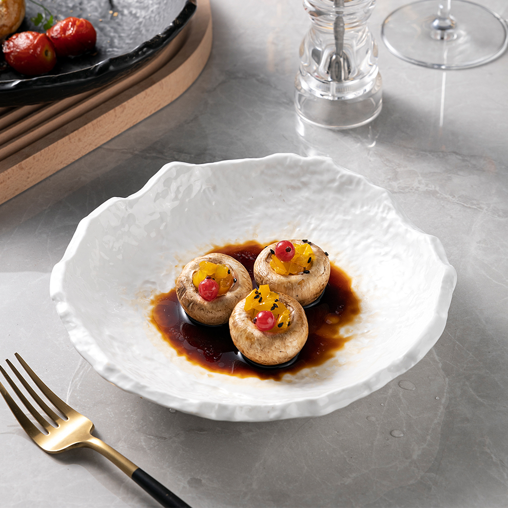 Varma vendita hotela tablo de Brett, vespermanĝa porcelana telero & Matt presanta antikvan porcelanan teleron 9