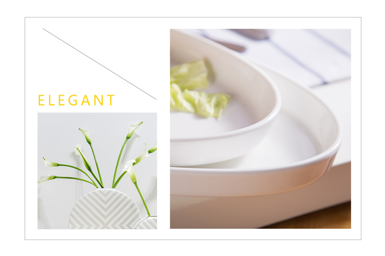 Chinabrett - Porcelana Vespermanĝa Aranĝo Restoracio Ebena Ovala Fiŝa Formo Vespermanĝo Blanka Porcelana Vespermanĝo 13