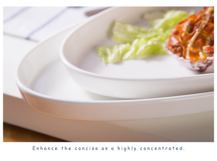 Chinabrett - Porcelana Vespermanĝa Aranĝo Restoracio Ebena Ovala Fiŝa Formo Vespermanĝo Blanka Porcelana Vespermanĝo 21