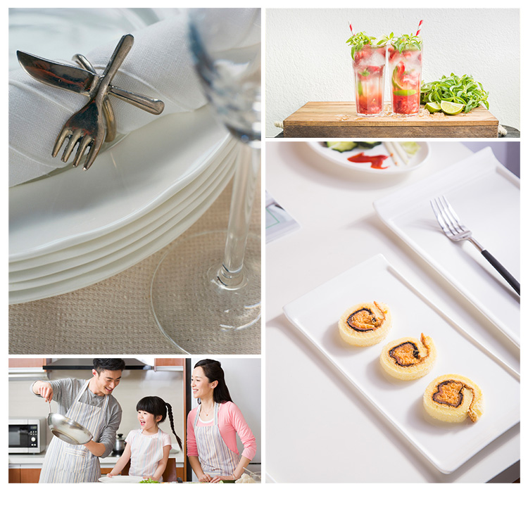 Porzellan Geschirr White Unique Porcelain Dinner Plate Set 19