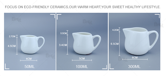 CHINABRETT - 2018 Elegant White Crockery Ceramic Milk Jug Creamer Pots White porcelain dinnerware 14
