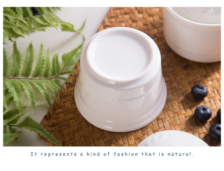 Ĉina 4 4,5 blanka ceramika supo tureen ladle 23