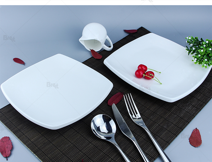 Japanisches Restaurant weiße Teppanyaki -Teller Keramikplatten Gerichte 18