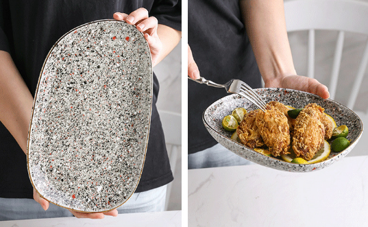 Glaze Kiln Porcelana Tabla Mikroonda Forno Speciala Phnom Penh Malregula Rizo -Bovlo Supo Okcidenta Plado 11