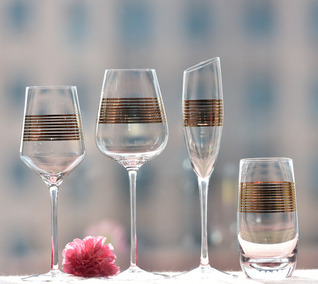 Kristalaj vitraj fabrikoj 200ml vitraj ĉampanaj flutoj 7