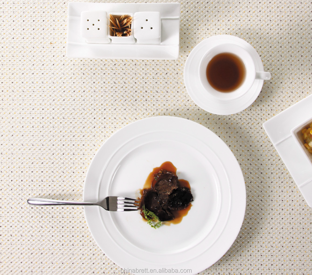 Französisch Keramik Frühstücksgeschirrset Set 14