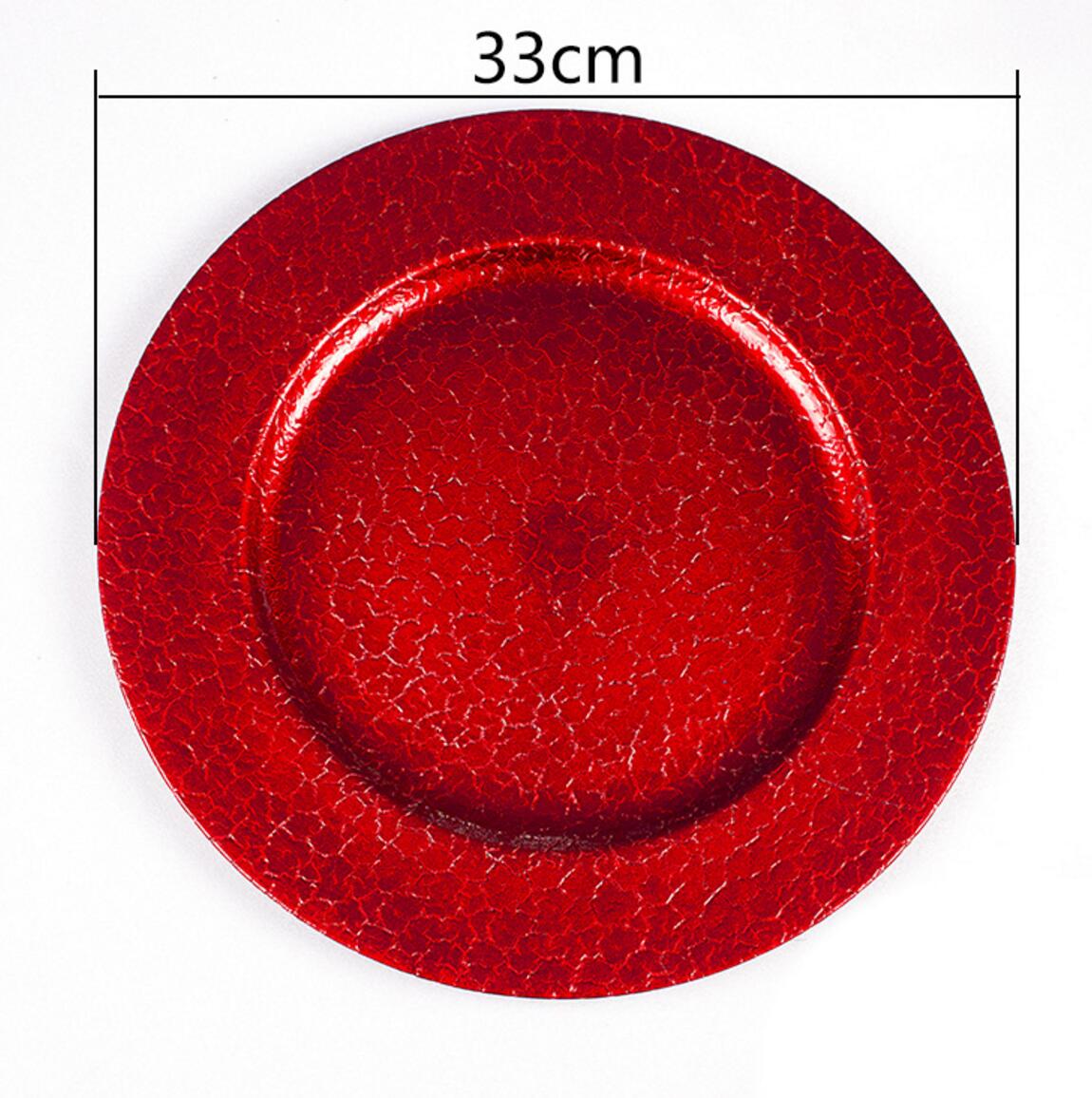 Chinabrett - Vespermanĝaj Plastaj Plastaj Platoj Arĝenta tegita plasta arĝenta plato por festa plasta ŝarĝilo 14