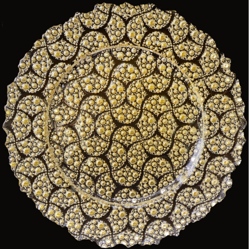 Chinabrett - tablotuko ora vitra ŝarĝilo por geedziĝo 13 cola vitra ŝargilo 8