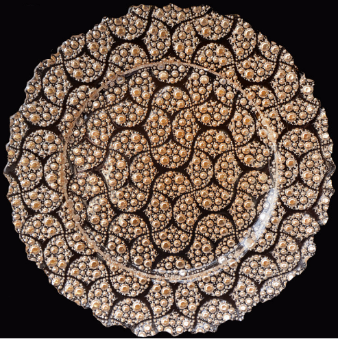 Chinabrett - tablotuko ora vitra ŝarĝilo por geedziĝo 13 cola vitra ŝargilo 10