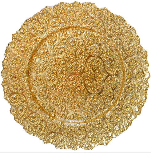 Chinabrett - tablotuko ora vitra ŝarĝilo por geedziĝo 13 cola vitra ŝargilo 14