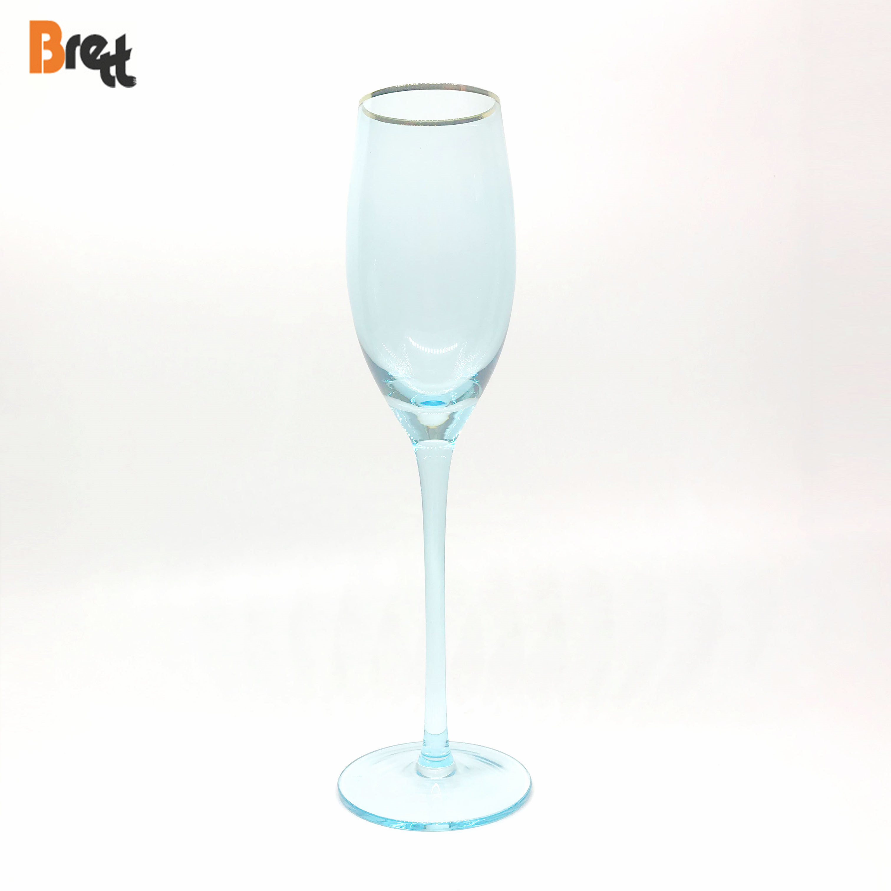 Chinabrett - Guangzhou plej bonaj bluaj vitraj markoj kristala vino vitra biero suko akva vitra taso ora borda vitra taso 20
