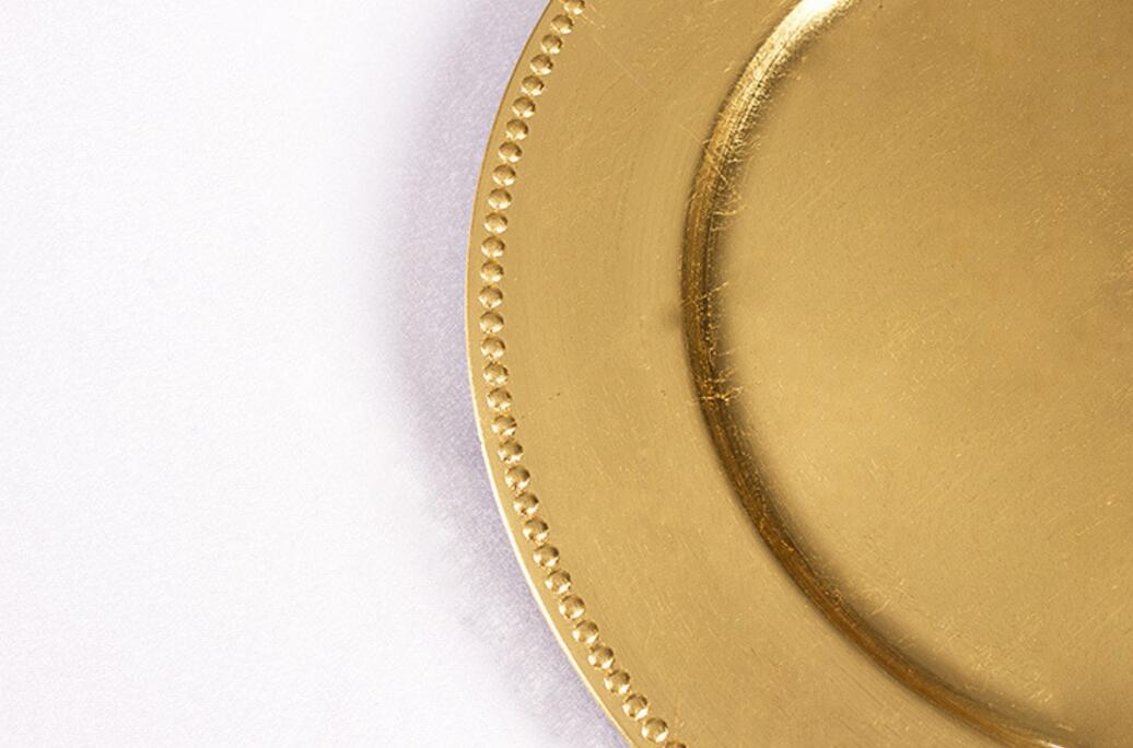 Tabloj Malmultekostaj Plastaj Oraj Arĝentaj Arĝentaj Ŝargiloj -Platoj Geedziĝa Ornamado 10