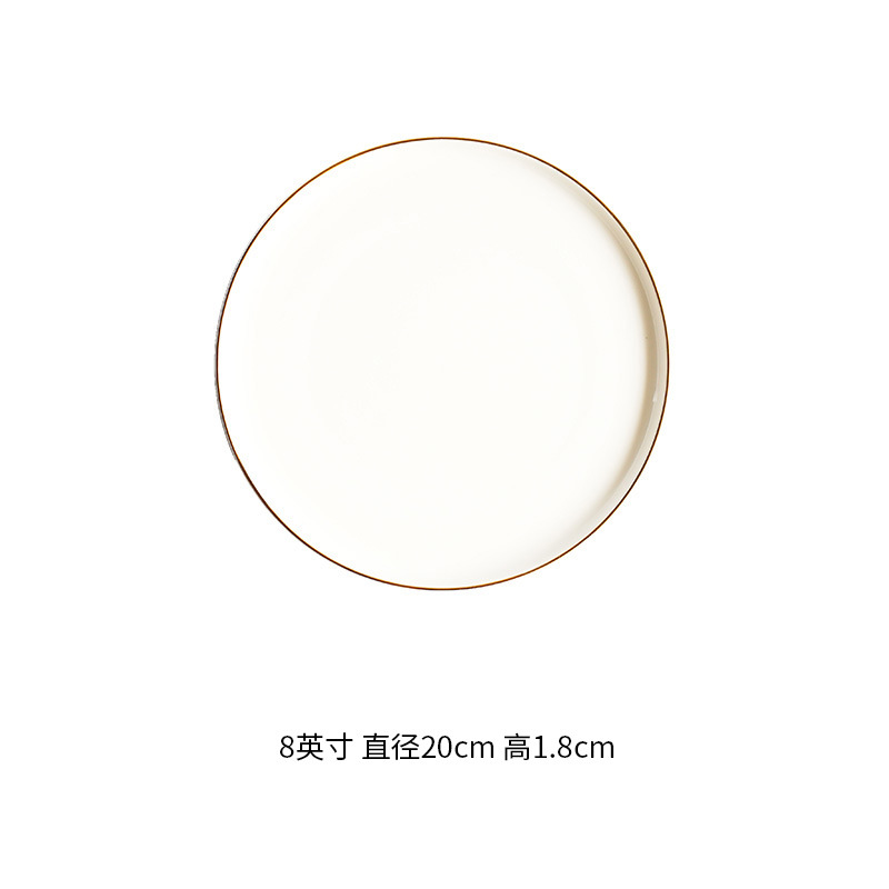 Norda Ceramika Kolora Vespermanĝa Restoracio Steak Plate Pizza Plate Sushi Platter Dish 22