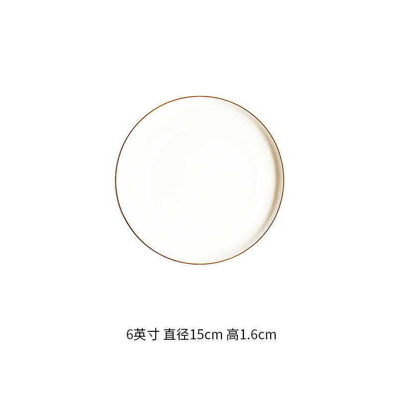 Norda Ceramika Kolora Vespermanĝa Restoracio Steak Plate Pizza Plate Sushi Platter Dish 24