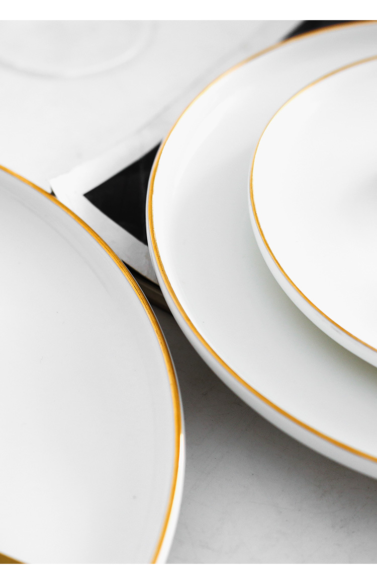 Norda Ceramika Kolora Vespermanĝa Restoracio Steak Plate Pizza Plate Sushi Platter Dish 26