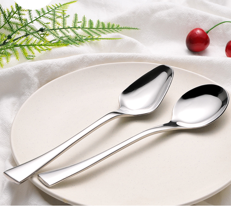 Restoracia Ornamado Ĉefa Vespermanĝa Tranĉilo -Kulero Reĝa Neoksidebla Ŝtala Tutlero 10