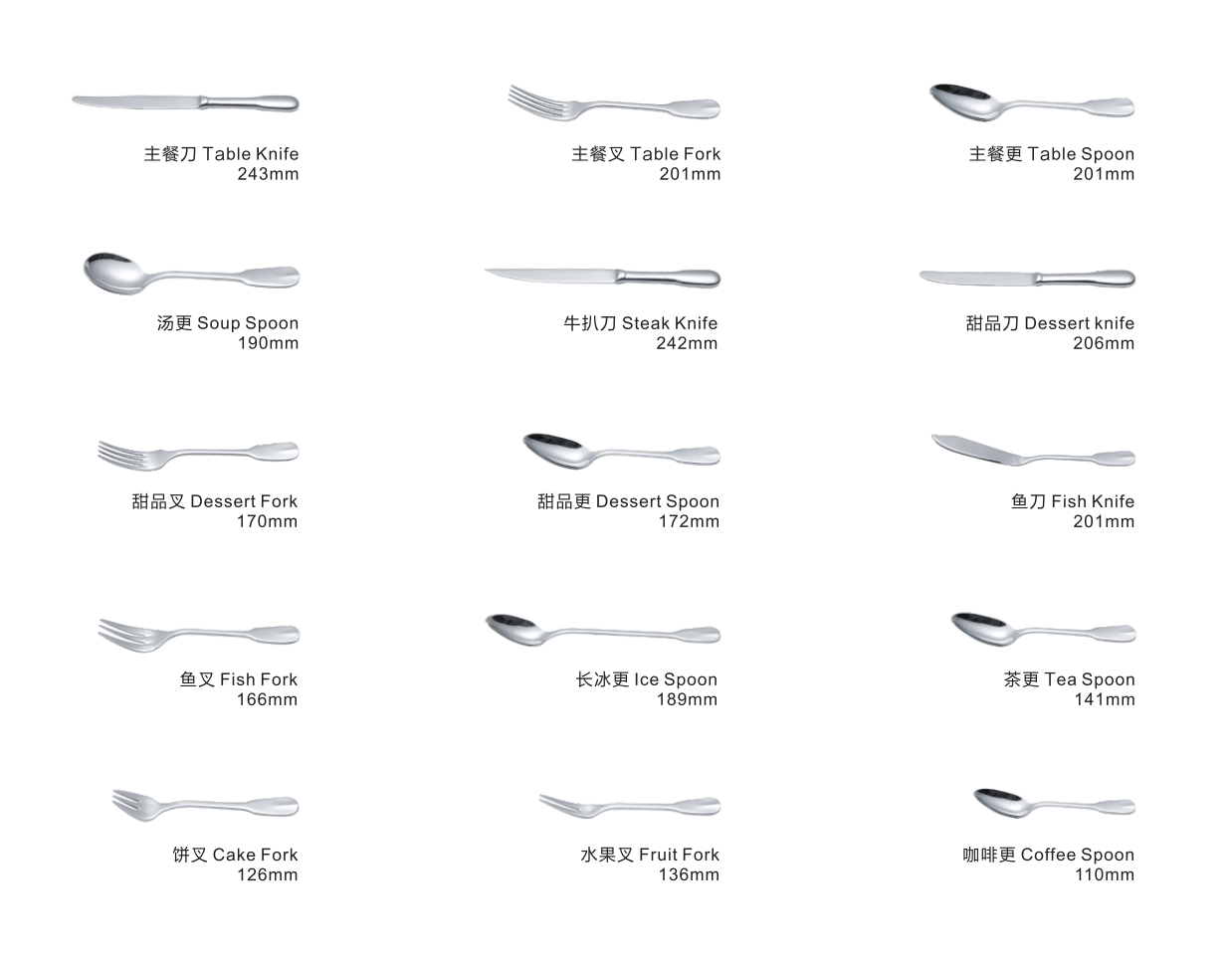 Chinabrett - tablotuko neoksidebla ŝtala kulero kaj forko lukso 24pcs cutlery aro neoksidebla ŝtala arĝenta tuko 10