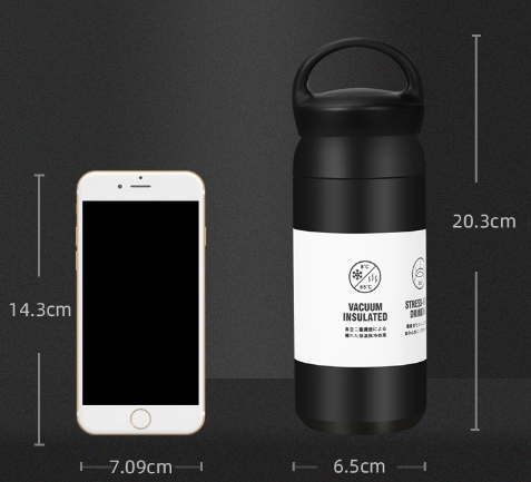 Amazon Varma Vendado 316 Neoksidebla Ŝtala Portebla Termo 580ml Akva Trinkado -Botelo Pogranda 16