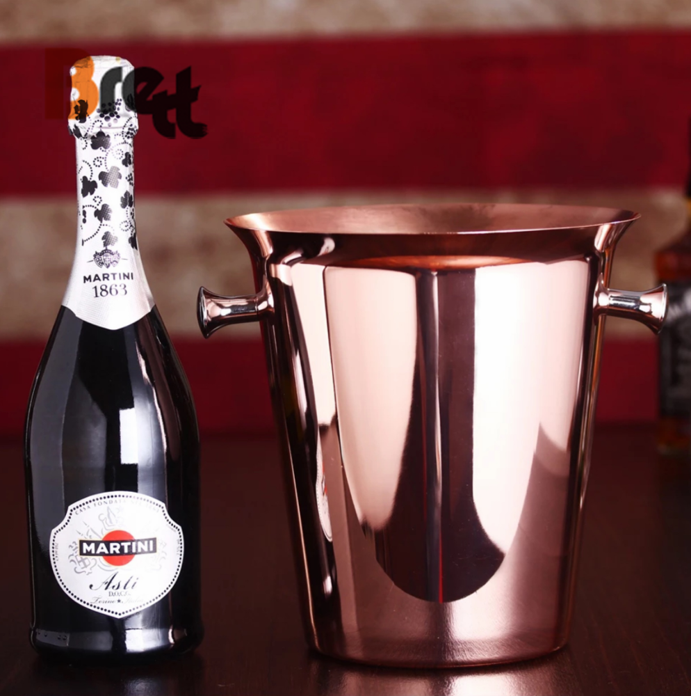 5L Barware rustfritt stål kobberbelegg isbøtte 4