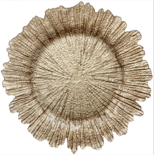 Geedziĝa Tabla Tablo Ora Rim -Vitra Vespermanĝa Plato 26