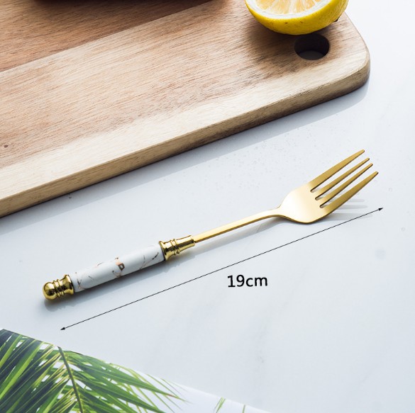 Chinabrett - Brett Tableware Utensil ceramika blanka marmora tenilo 5pc 24