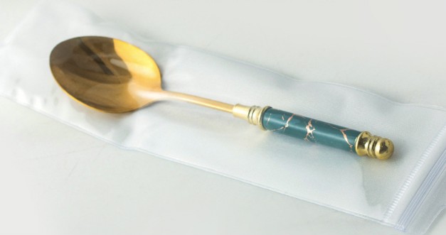 Chinabrett - Brett Tableware Utensil ceramika blanka marmora tenilo 5pc 38