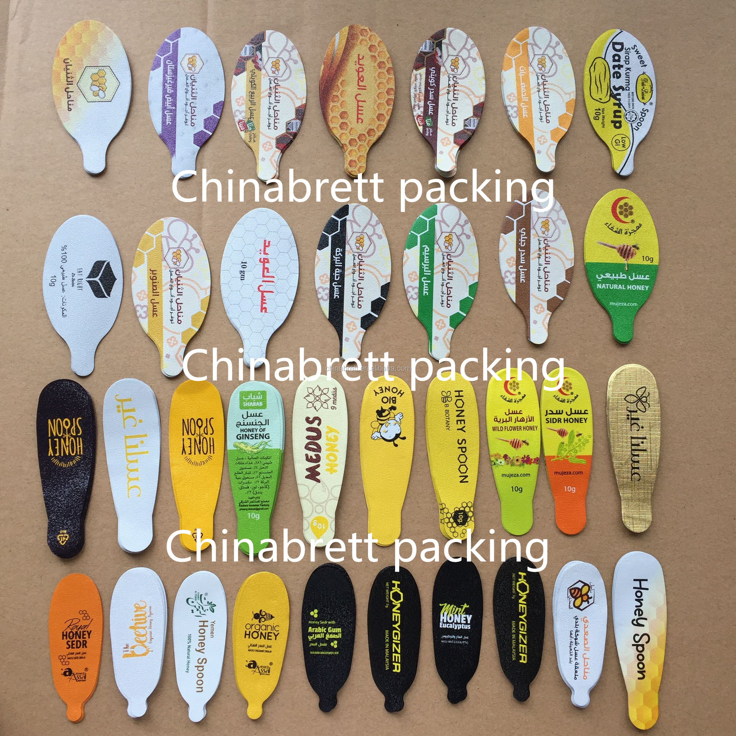 Chinabrett - Hot Vendere Customize Aluminium Foil Film ad Mini Mel Cochleari ffoyle amet 14