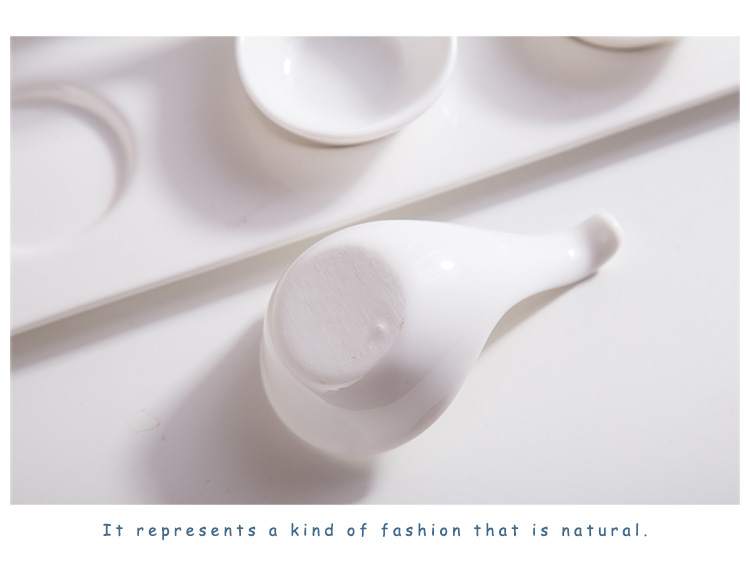 Chinabrett - Buffet kleines Saucengericht Keramik Dekorative Servierlöffel Dip -Löffel weißes Porzellan Geschirr 27