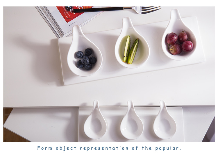 Chinabrett - Buffet kleines Saucengericht Keramik Dekorative Servierlöffel Dip -Löffel weißes Porzellan Geschirr 21