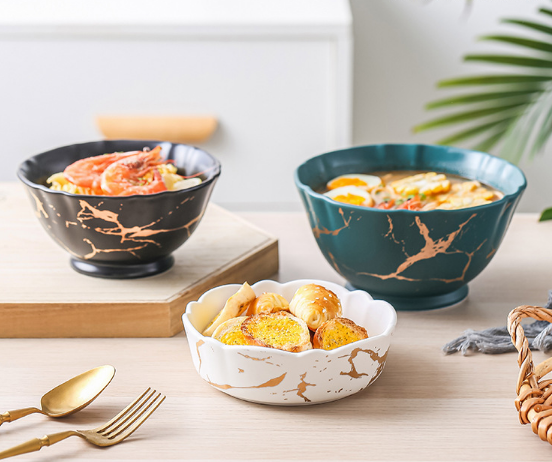 China Brett - Ceramika Bovlo 5 6 7 8 Porcelana Salata Bovlo Noodle Bowl Pasta Kolora Porcelana Vespermanĝo 16