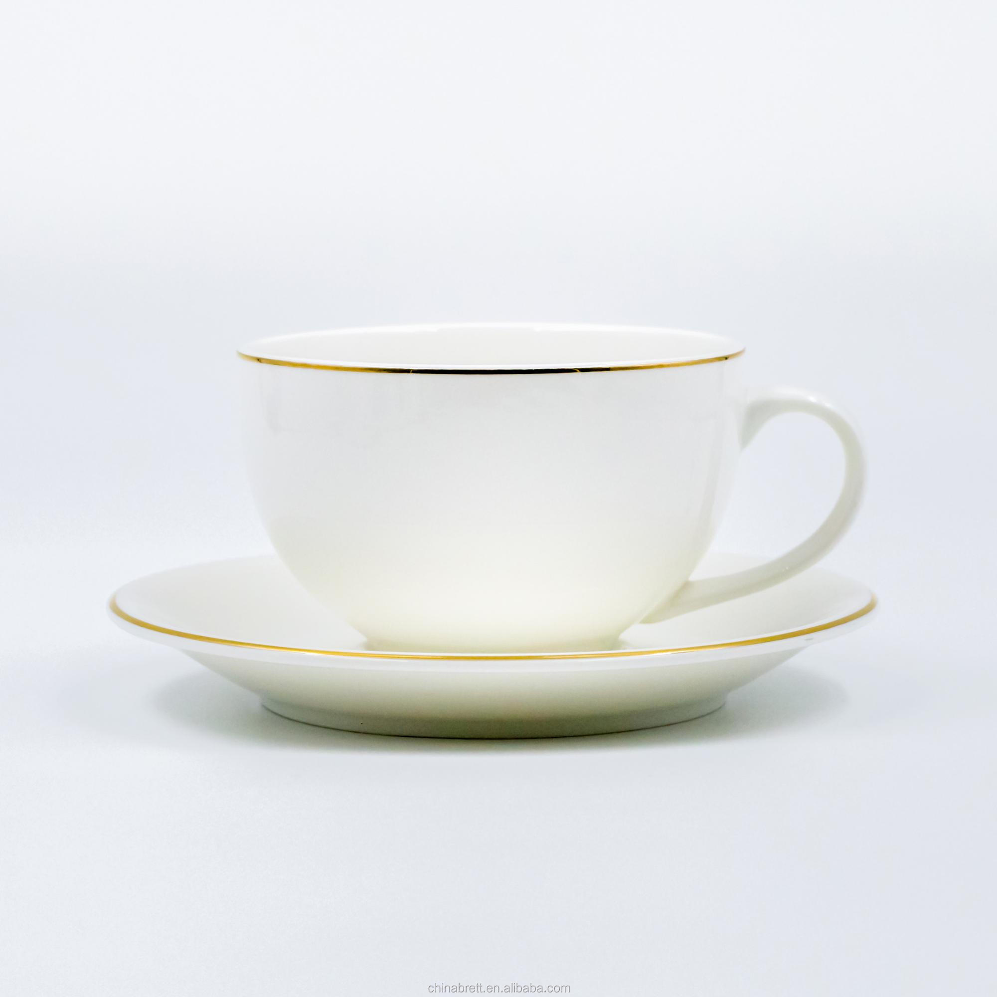Luksa Restoracio Ora Rim Porcelana Ceramika Kafo Cawa Cups 11