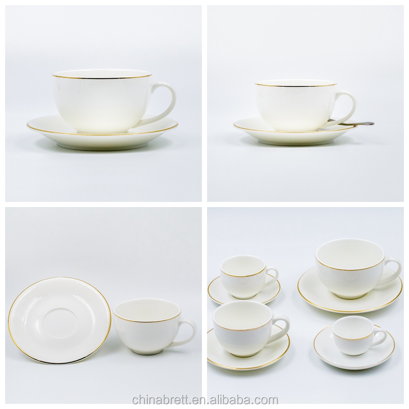 Luksa Restoracio Ora Rim Porcelana Ceramika Kafo Cawa Cups 13