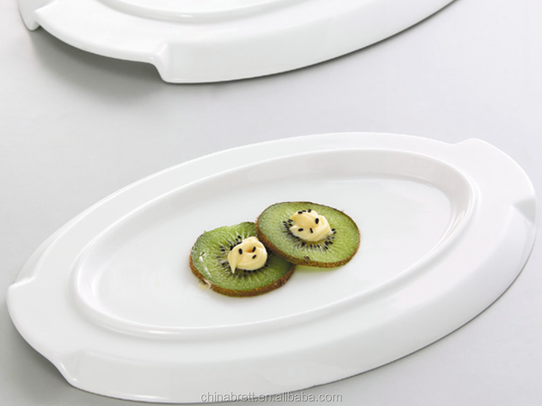 Bulk weiße quadratische ovale Rechteck Großhandel Catering -Dinnerteller für 5