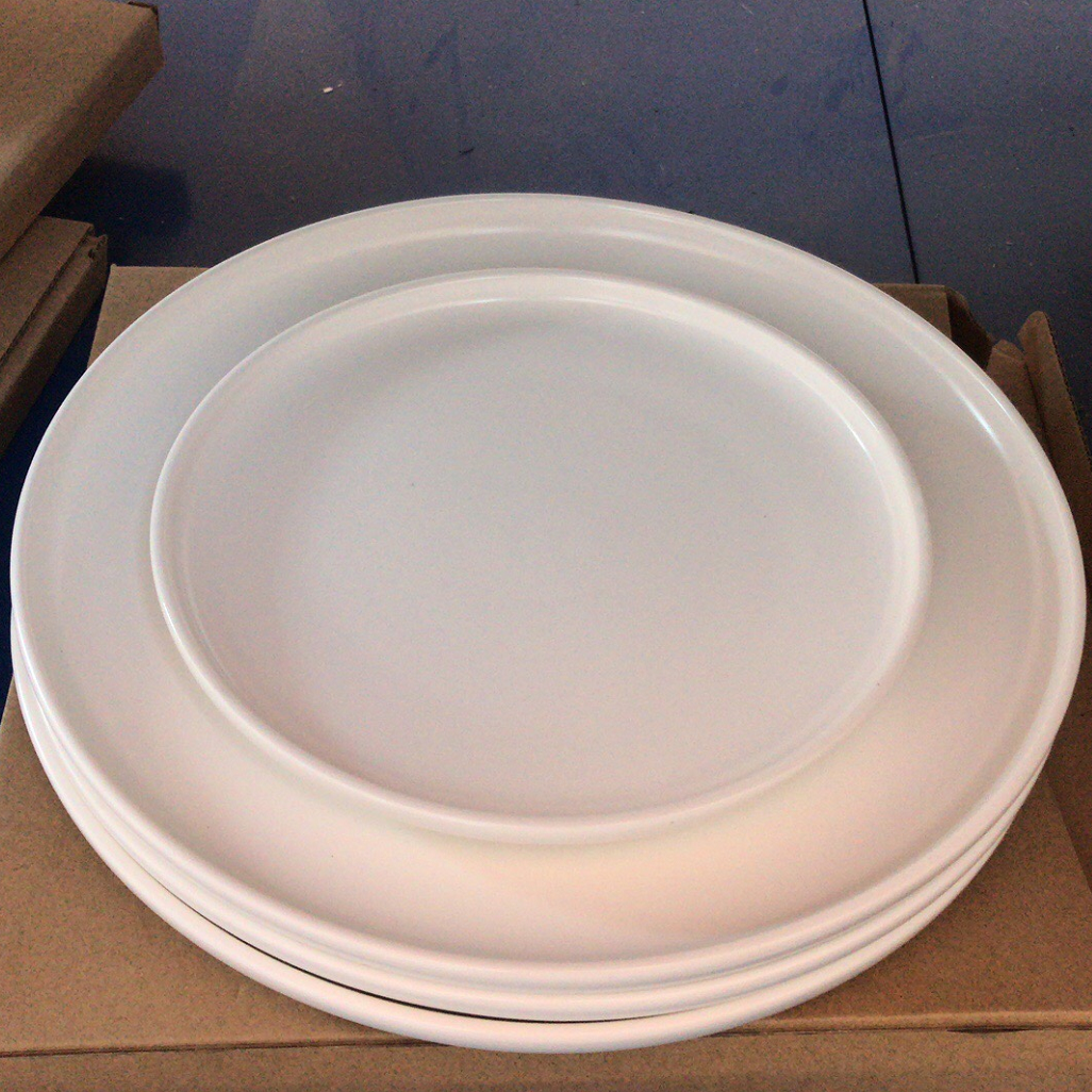 Nordiaj Agorditaj Restoraciaj Bovloj Ceramikaj Blankaj Pizza Plado -Platoj Ronda Bifsteko 9