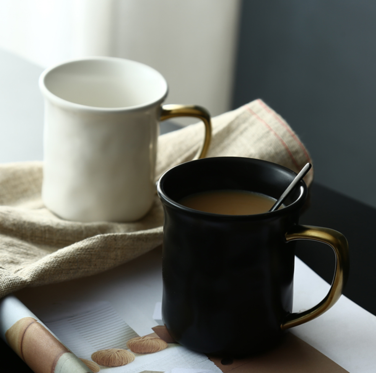 CHINABRETT - European Style Ceramic Marble Gold Rim Nordic Restaurant Plates Dinner Plate Bowl Color porcelain dinenrware 21