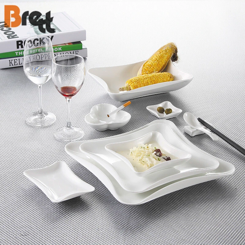 Chinabrett - Ensemble de dîner de Chine créatif personnalisé fabriqué en porcelaine blanche en Chine 1