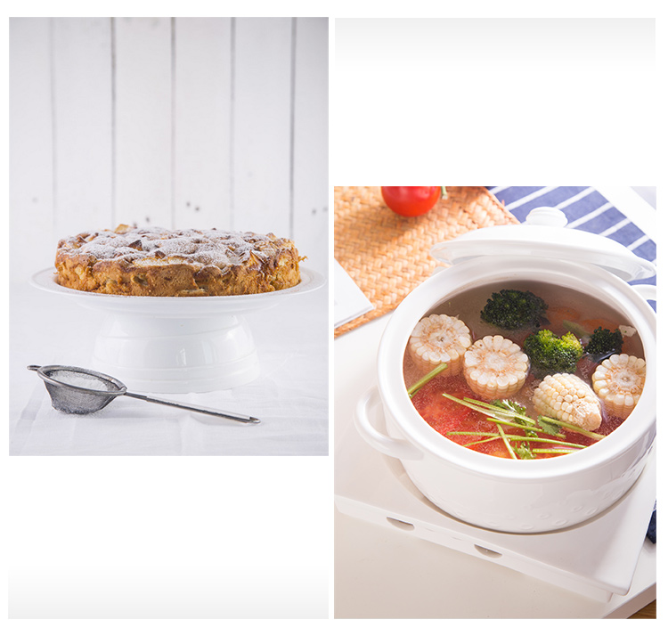 Pogranda Plej Bonkvalita 10 Ceramika Supo Tureen -Bovloj Kun Kovrilo Kaj Kandelo Staras Blanka Porcelana Vespermanĝo 20