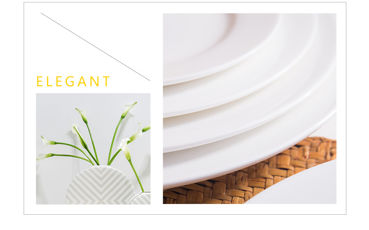 Guangzhou Dinner -ups Dinner Plate Classic Ceramic White Restaurant Places Dinnerware 10
