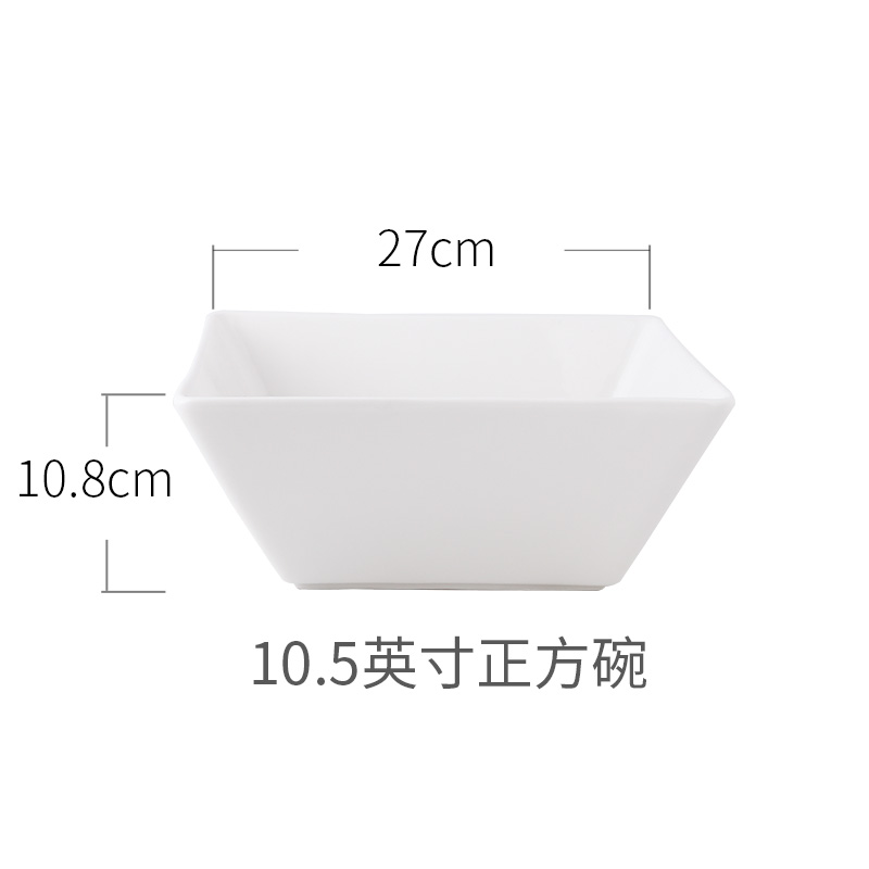 Keramik weiße Salatsuppe Schüssel Porzellanplatz Schalen für das Restaurant 14