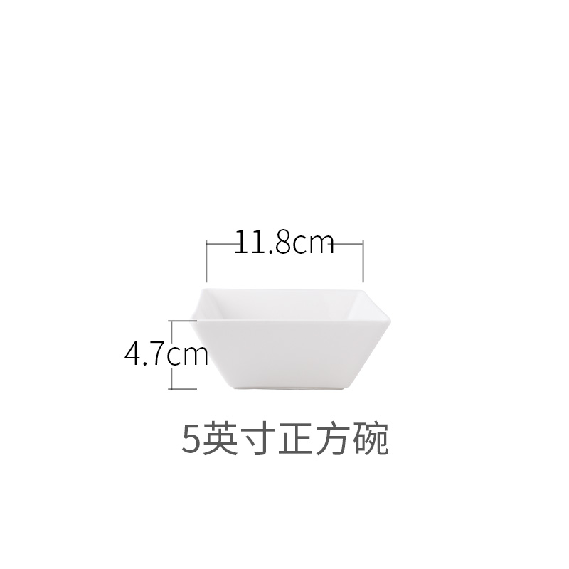 Keramik weiße Salatsuppe Schüssel Porzellanplatz Schalen für das Restaurant 22