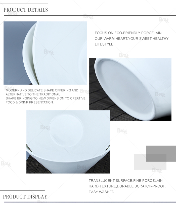 Chinabrett - Keramik -Tischgeschirr Servingschale Set Noodle Bowl weißes Porzellan -Geschirr 17