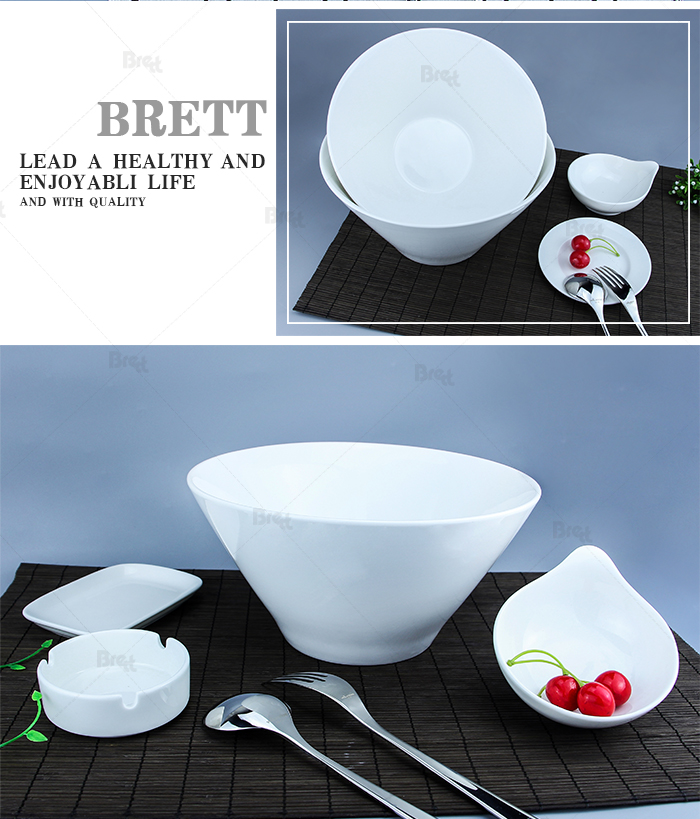 Chinabrett - Keramik -Tischgeschirr Servingschale Set Noodle Bowl weißes Porzellan -Geschirr 21