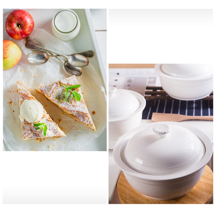 Blanka ceramika tureen porcelana supo -bovlo blanka supo tureen kun kovrilo 20