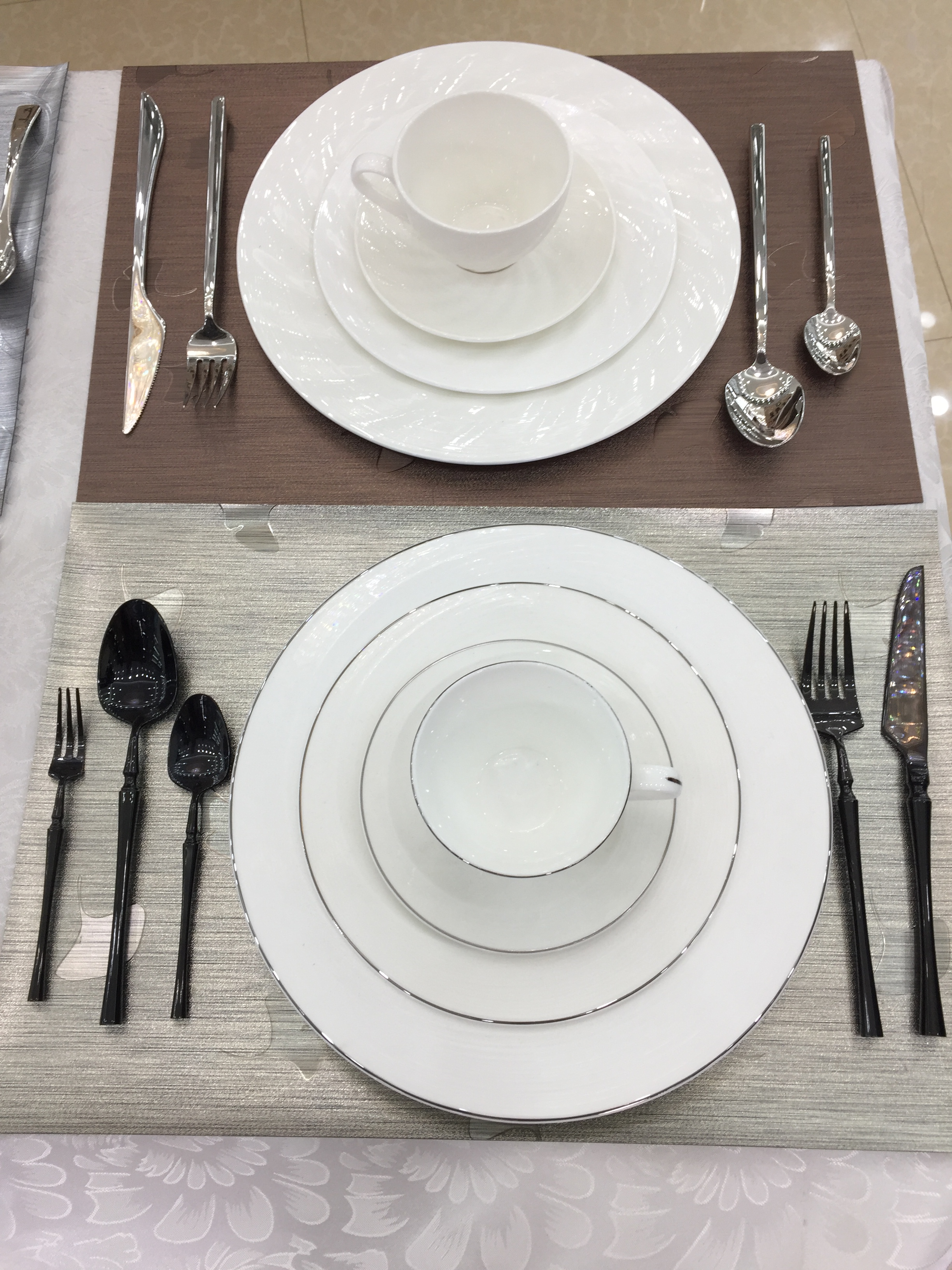 Używany hotel restauracyjny luksusowy kość biały china biały obiad ze złotą krawędzią 13