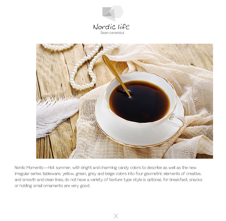 Чинабретт - костный фарфор английский послеобеденный чай и блюдца с золотыми краями ручной работы высококачественной подарочной коробки и кружки 14