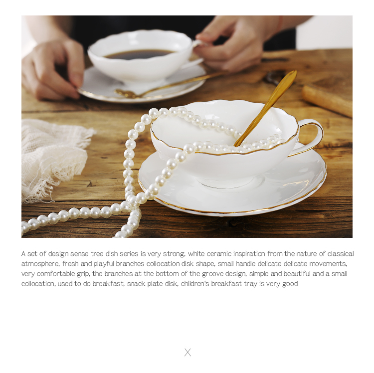 Чинабретт - костный фарфор английский послеобеденный чай и блюдца с золотыми краями ручной работы высококачественной подарочной коробки и кружки 16